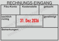 5480 Stempel Rechnungseingang Fibukonto Gebucht