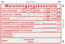 Wareneingangskontrolle MHD Sensorik Eingangstemperatur 5211