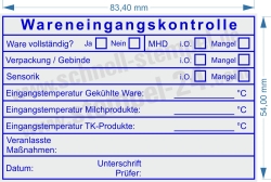 Wareneingangskontrolle MHD Sensorik Eingangstemperatur 5211