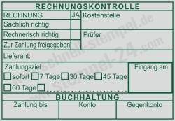 Kontrollstempel Rechnung Zahlungsziel Zahlung Freigegeben • 5208 •