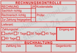 Kontrollstempel Rechnung Zahlungsziel Zahlung Freigegeben • 5208 •