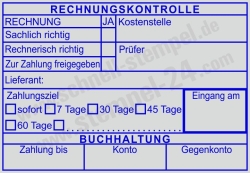 Kontrollstempel Rechnung Zahlungsziel Zahlung Freigegeben • 5208 •
