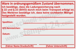 Ladungssicherung nach § 22 und § 23 (StVO) • 5211