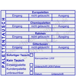 Stempel Palettentausch Chemiepaletten Europaletten Gitterboxen | 5212