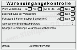 HACCP-Stempel Wareneingangskontrolle Mindesthaltbarkeit Charge • 5211
