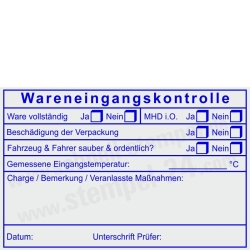 HACCP-Stempel Wareneingangskontrolle Mindesthaltbarkeit Charge • 5211