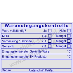 HACCP‑Stempel & Wareneingangskontrolle – Zuverlässige Dokumentation für Lebensmittelbetriebe • 5208
