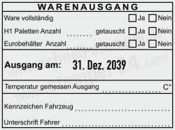 HACCP Warenausgangsstempel H1 | Paletten & Eurobehälter | Temperatur gemessen | 54110