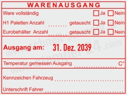 HACCP Warenausgangsstempel H1 | Paletten & Eurokisten | Temperatur gemessen | 54110