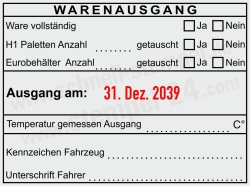 HACCP Warenausgangsstempel H1 | Paletten & Eurokisten | Temperatur gemessen | 54110