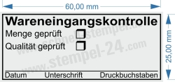 Wareneingangskontrolle / Menge geprüft / Qualität geprüft | COLOP Printer 50