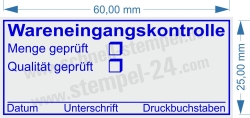 Wareneingangskontrolle / Menge geprüft / Qualität geprüft | COLOP Printer 50