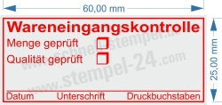 Wareneingangskontrolle / Menge geprüft / Qualität geprüft | COLOP Printer 50