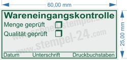 Wareneingangskontrolle / Menge geprüft / Qualität geprüft | COLOP Printer 50