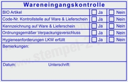 Stempel Warenkontrolle HACCP nach Grundsätzen und Hygieneanforderungen • 5211