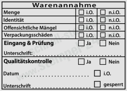 Stempel Warenannahme Eingang Prüfung Qualitätskontrolle | Colop 2800