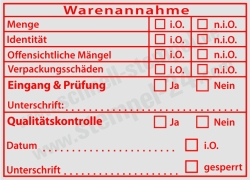 Stempel Warenannahme Eingang Prüfung Qualitätskontrolle | Colop 2800