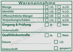 Stempel Warenannahme Eingang Prüfung Qualitätskontrolle | Colop 2800