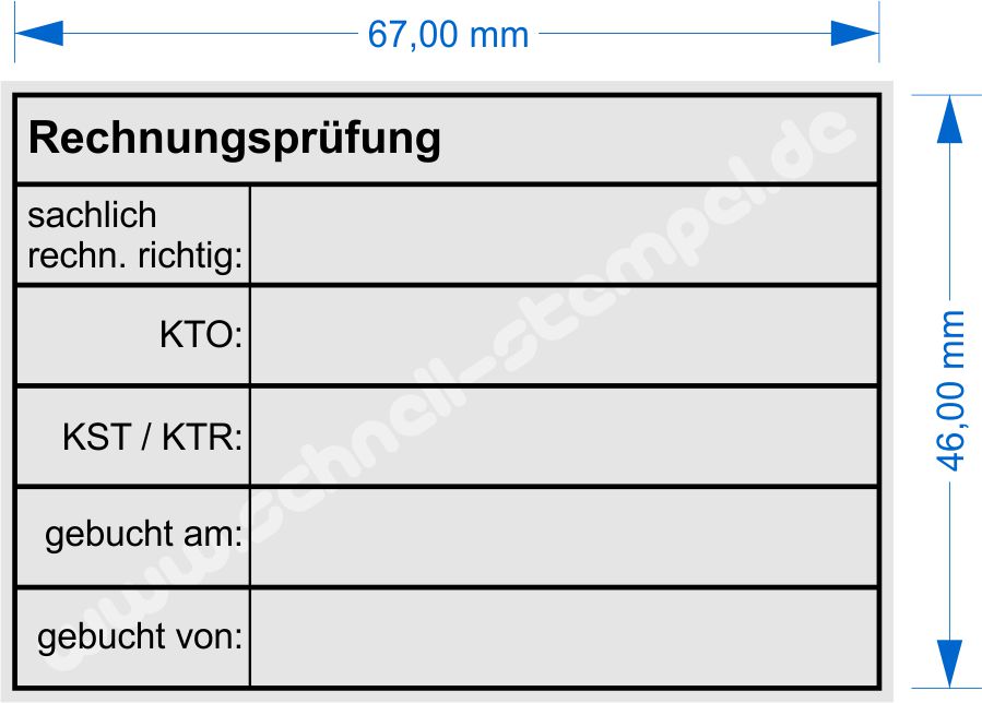 Muster Stempelabdruck Buchhaltungsstempel Rechnungsprüfung sachlich rechnerisch richtig