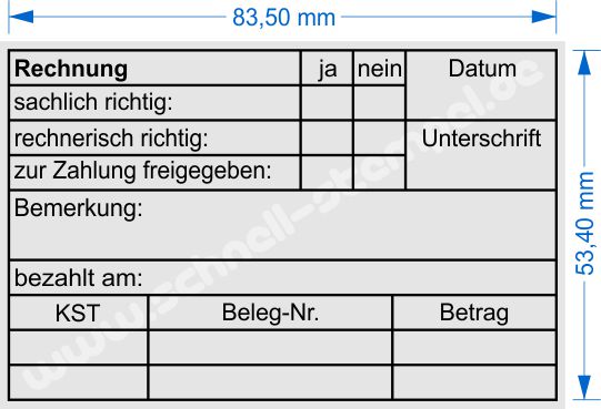 Muster Stempel Rechnungsfreigabe