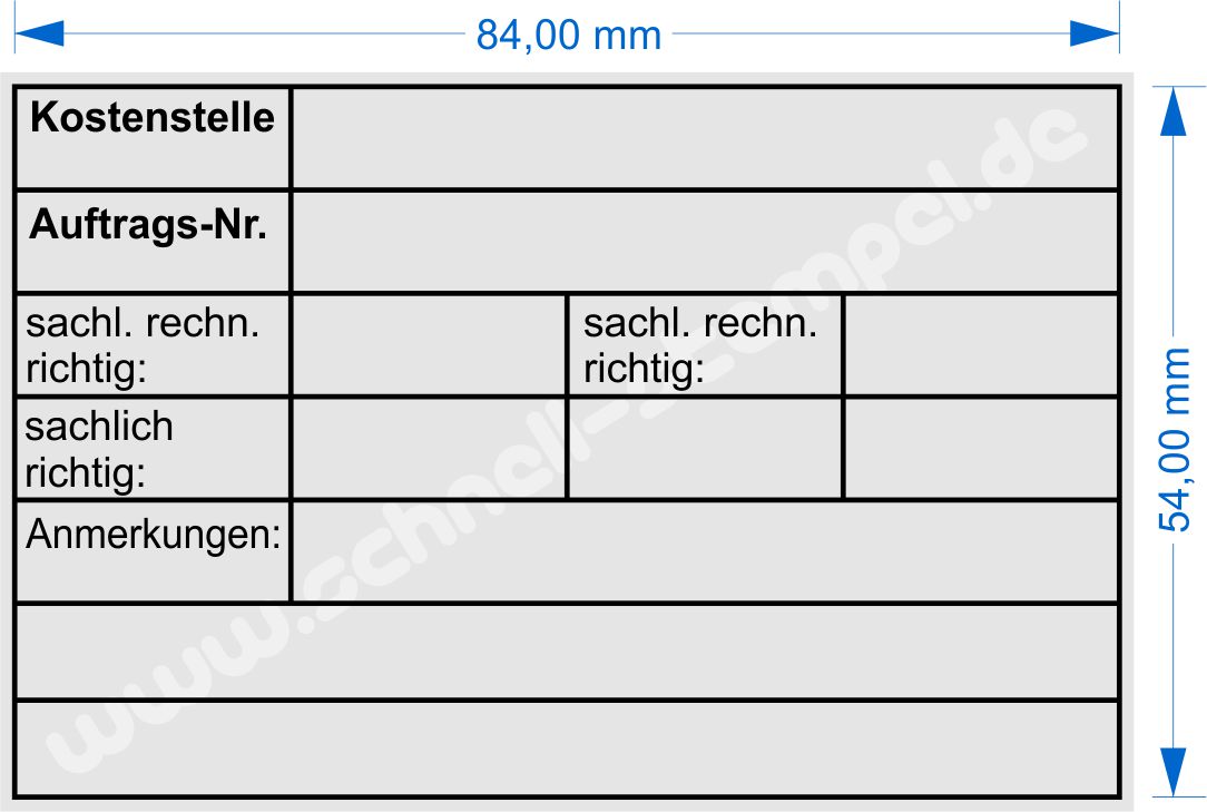 Kontierungsstempel Rechnungsprüfung Kostenstelle