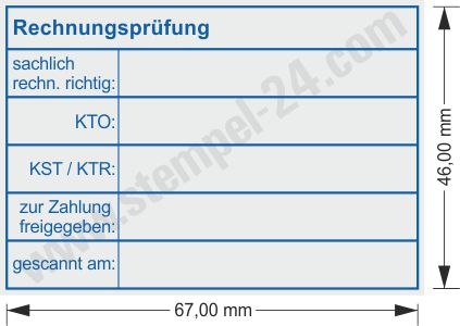 Stempel Rechnungsprüfung kontierung