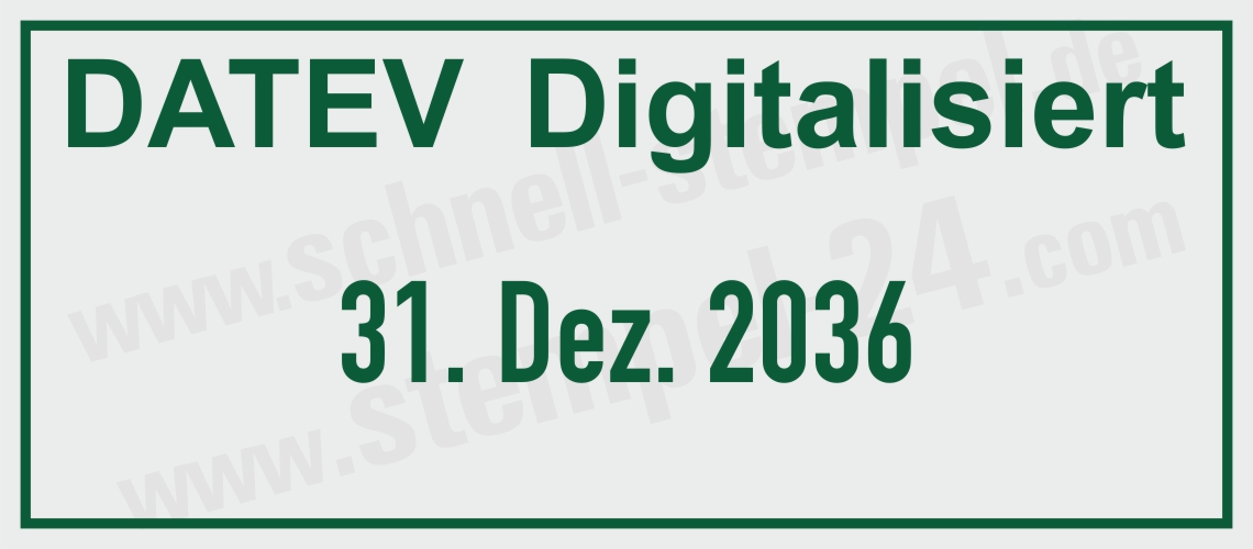 Stempel Datev Digitalisiert Grün