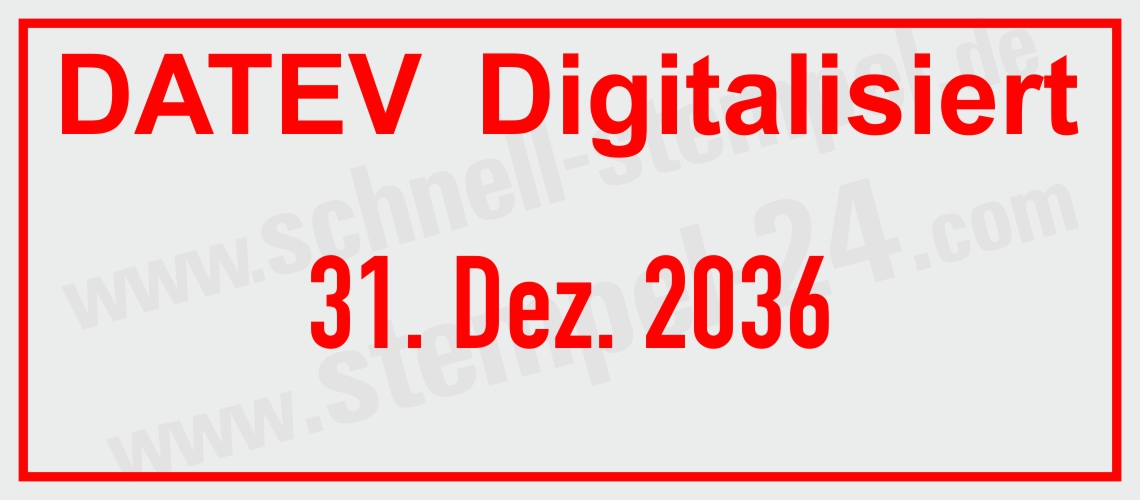 Stempel Datev Digitalisiert Rot