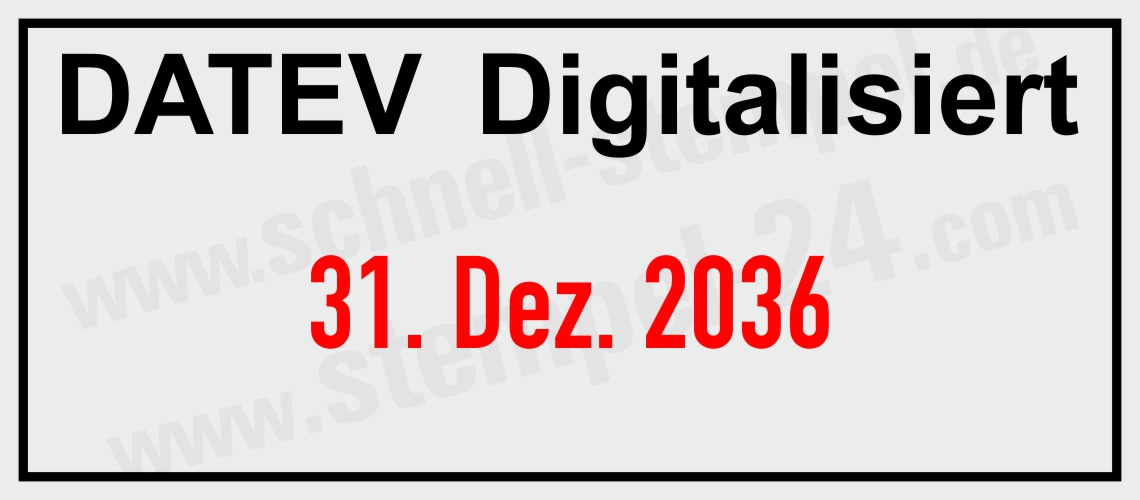 Stempel Datev Digitalisiert Schwarz/Rot