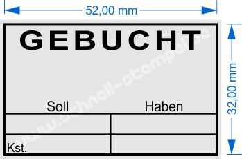 Muster Stempel Gebucht Soll Haben Kostenstelle