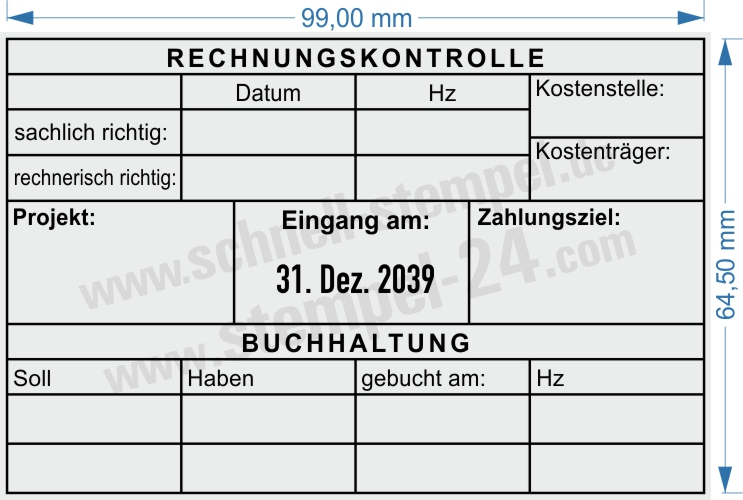 Muster Kontierungsstempel Rechnungskontrolle Buchung Muster Kontierungsstempel Rechnungskontrolle Buchung