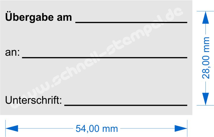 Musterabdruck Übergabestempel