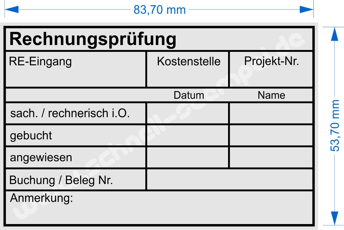 Stempel Rechnungsprüfung Gebucht Angewiesen