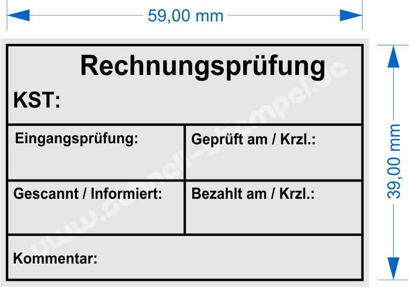 Stempel Rechnungsprüfung Kostenstelle Eingangsprüfung Gescannt