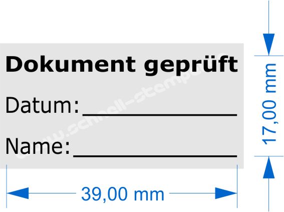 Abdruckmuster Dokument geprüft