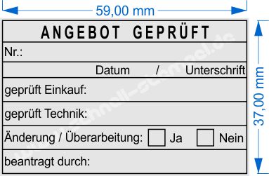 Stempelabdruck Angebot geprüft