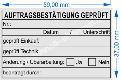 Muster Auftragsbestätigung geprüft