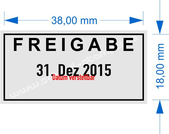 Abdruckmuster Freigabe Stempel