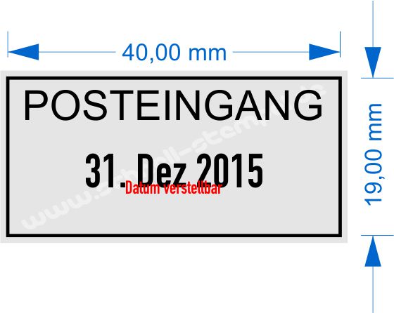 Stempel Abdruckmuster Posteingang