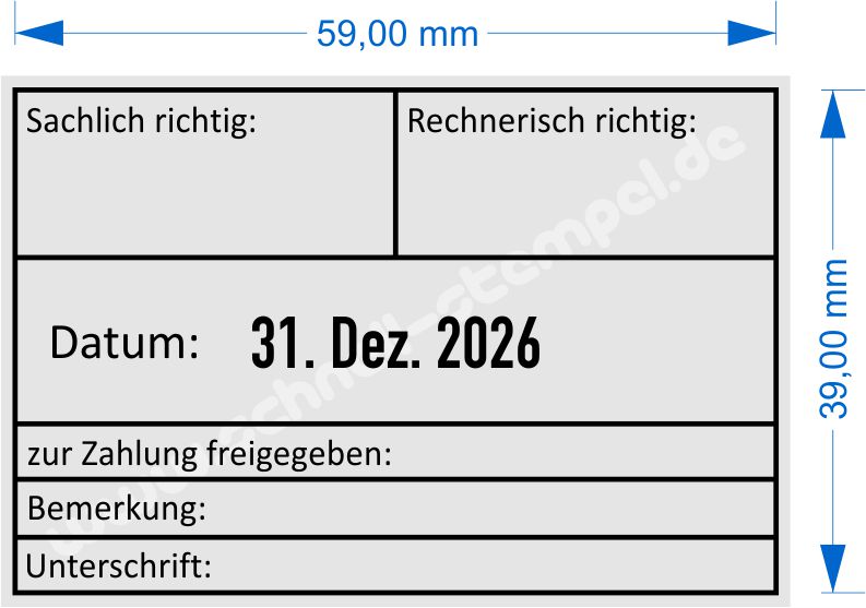 Musterstempel zur Zahlung freigegeben