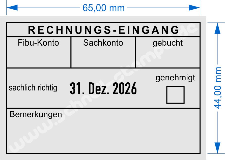 Muster Stempel Rechnungseingang genehmigt