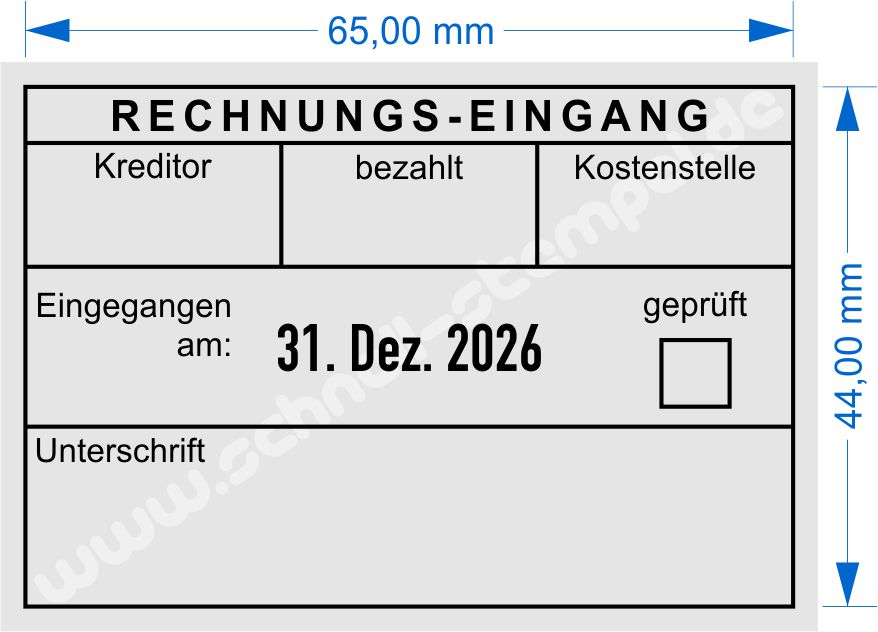 Muster Buchungsstempel Rechnungseingang Kostenstelle